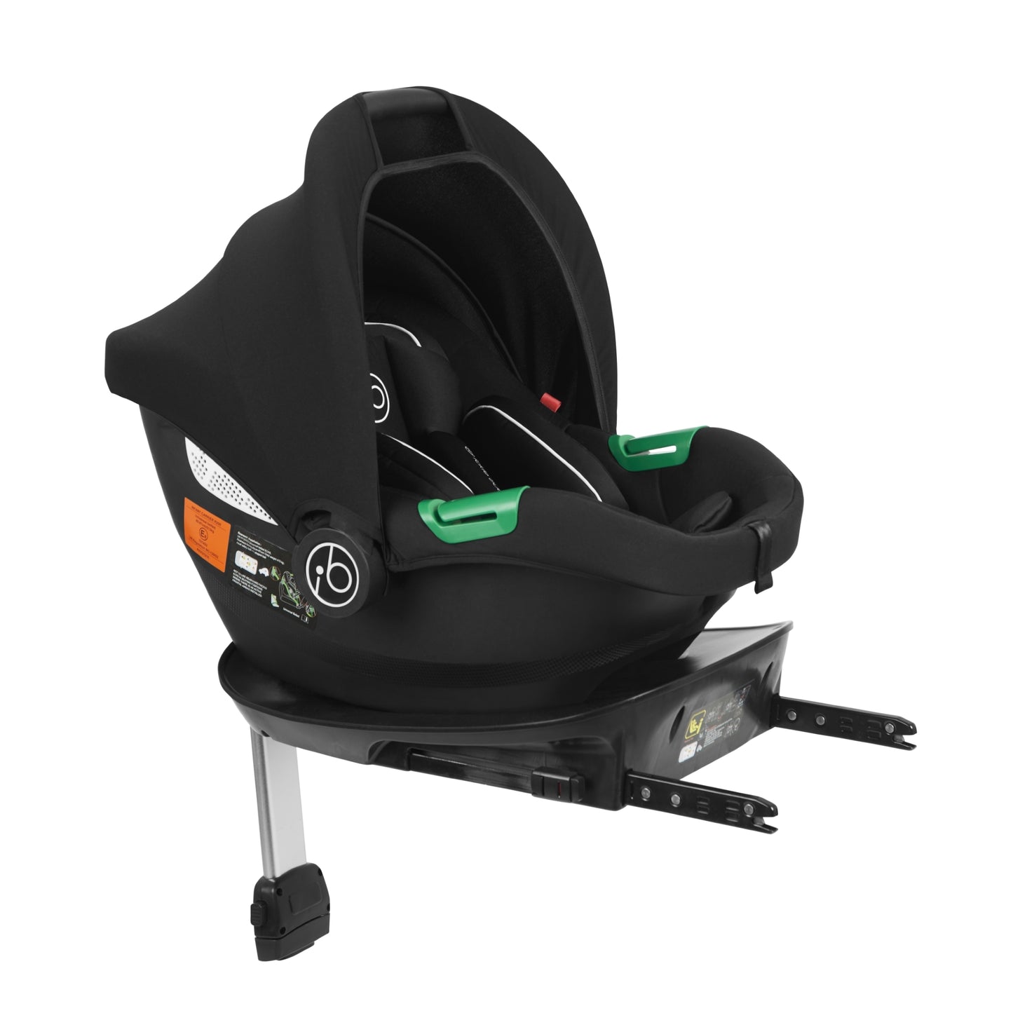 Ickle Bubba Stomp Luxe 12 Piece Travel System with i-Size Cirrus Car Seat & ISOFIX Base Charcoal Grey on Silver