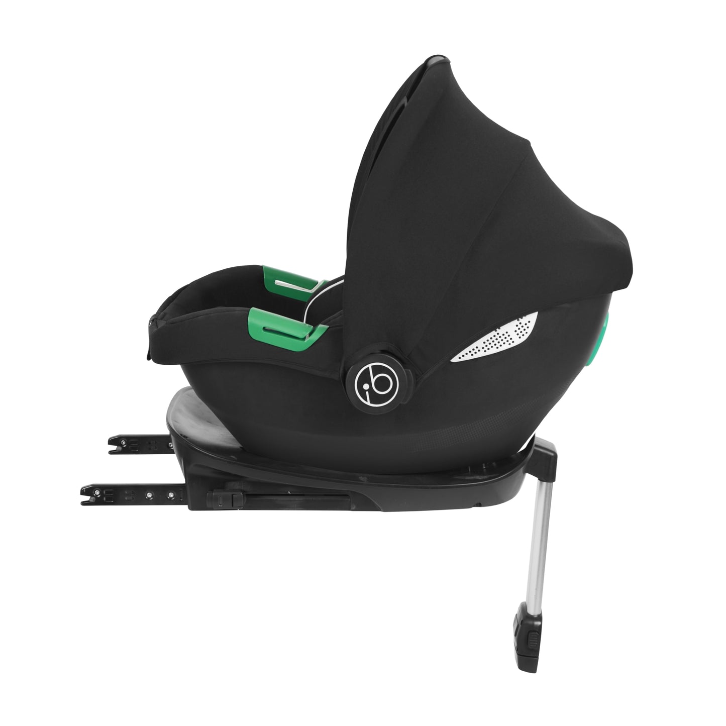 Ickle Bubba Stomp Luxe 12 Piece Travel System with i-Size Cirrus Car Seat & ISOFIX Base Charcoal Grey on Silver