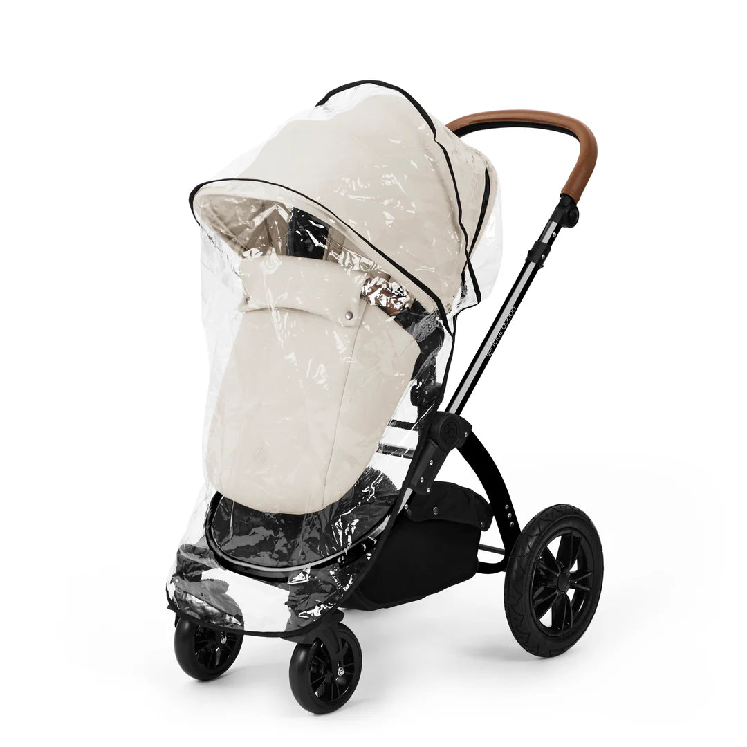 Ickle Bubba Stomp Luxe 12 Piece Travel System with i-Size Nimbus 180° Spin Car Seat & ISOFIX Base Stone on Black