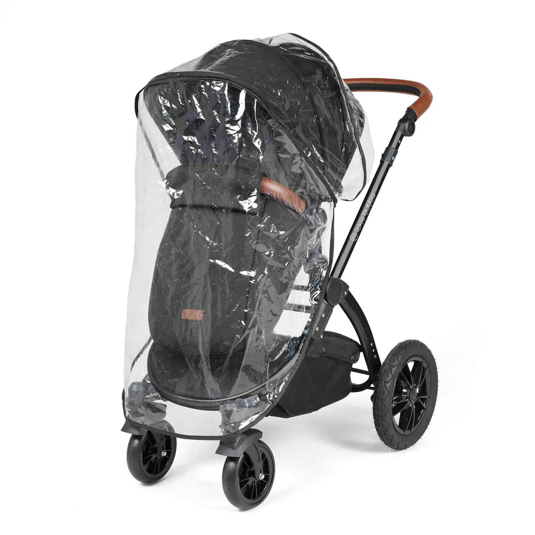 Ickle Bubba Stomp Luxe 12 Piece Travel System with i-Size Nimbus 180° Spin Car Seat & ISOFIX Base Midnight on Black