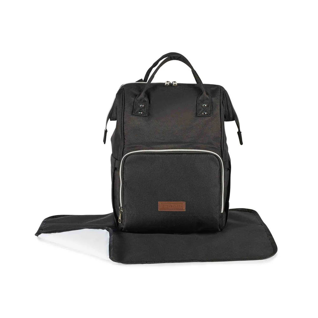Ickle Bubba Stomp Luxe 12 Piece Travel System with i-Size Nimbus 180° Spin Car Seat & ISOFIX Base Charcoal Grey on Black