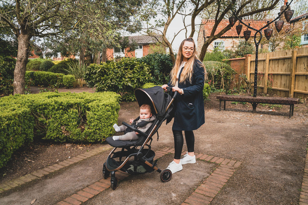 Obaby Roo Stroller – Black & Rose Gold