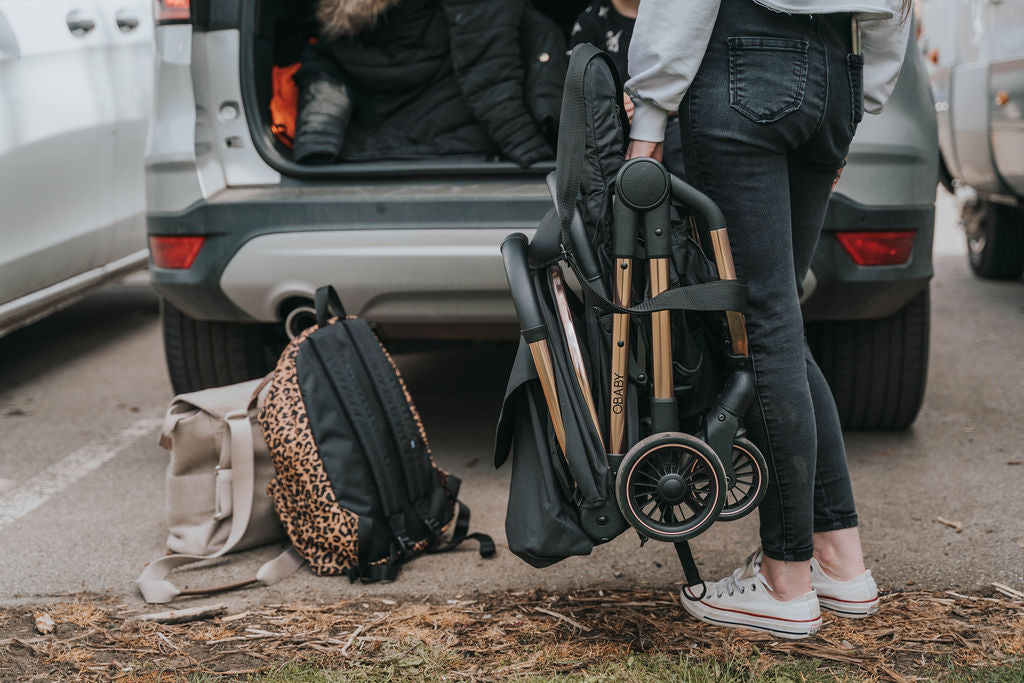 Obaby Roo Stroller – Black & Rose Gold