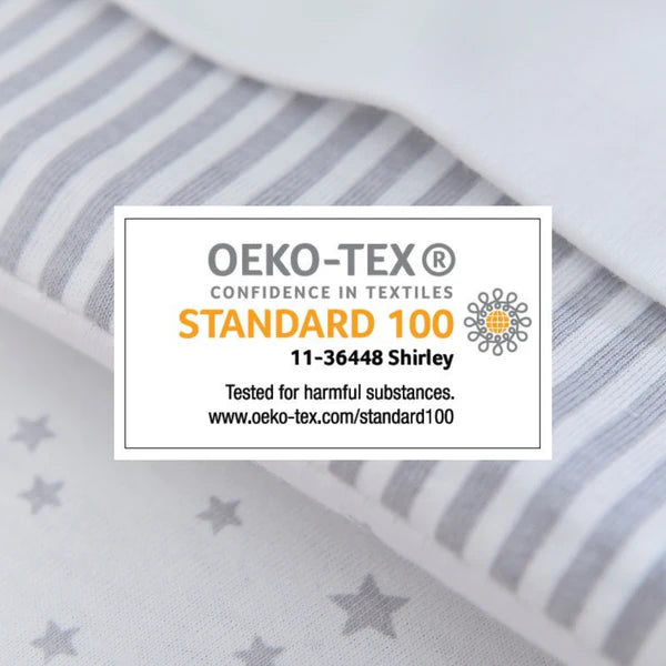 Clair-de-lune Stars & Stripes 2 Pack Fitted Cot Bed Sheets - 140 x 70 cm