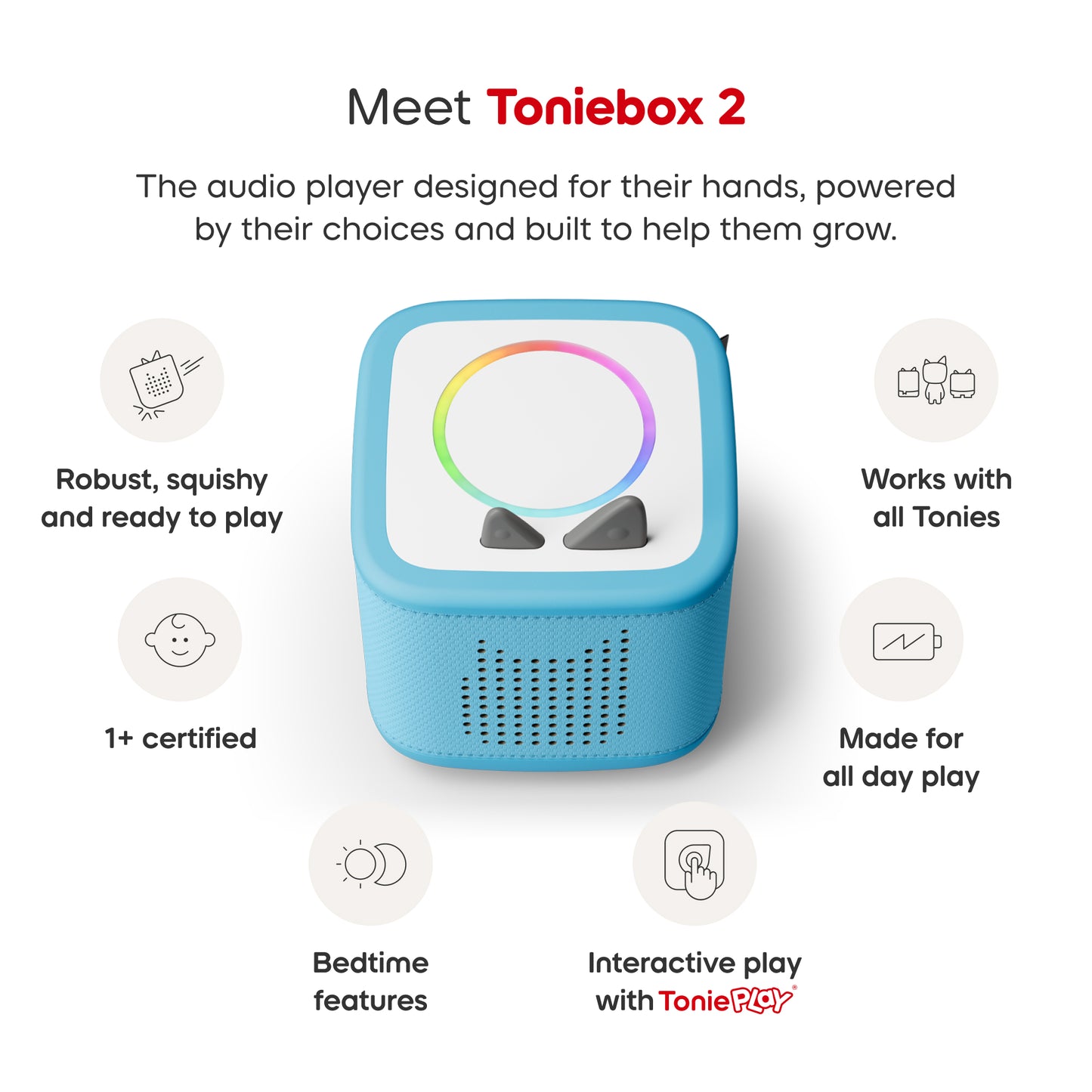 Tonies Sky Blue Toniebox 2 Play Set with PAW Patrol Chase Tonie