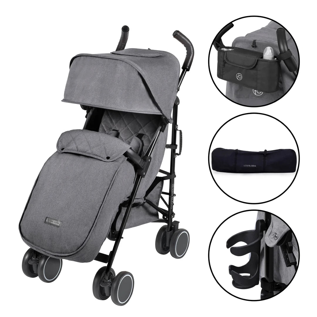 Ickle Bubba Discovery Prime Stroller Graphite Grey