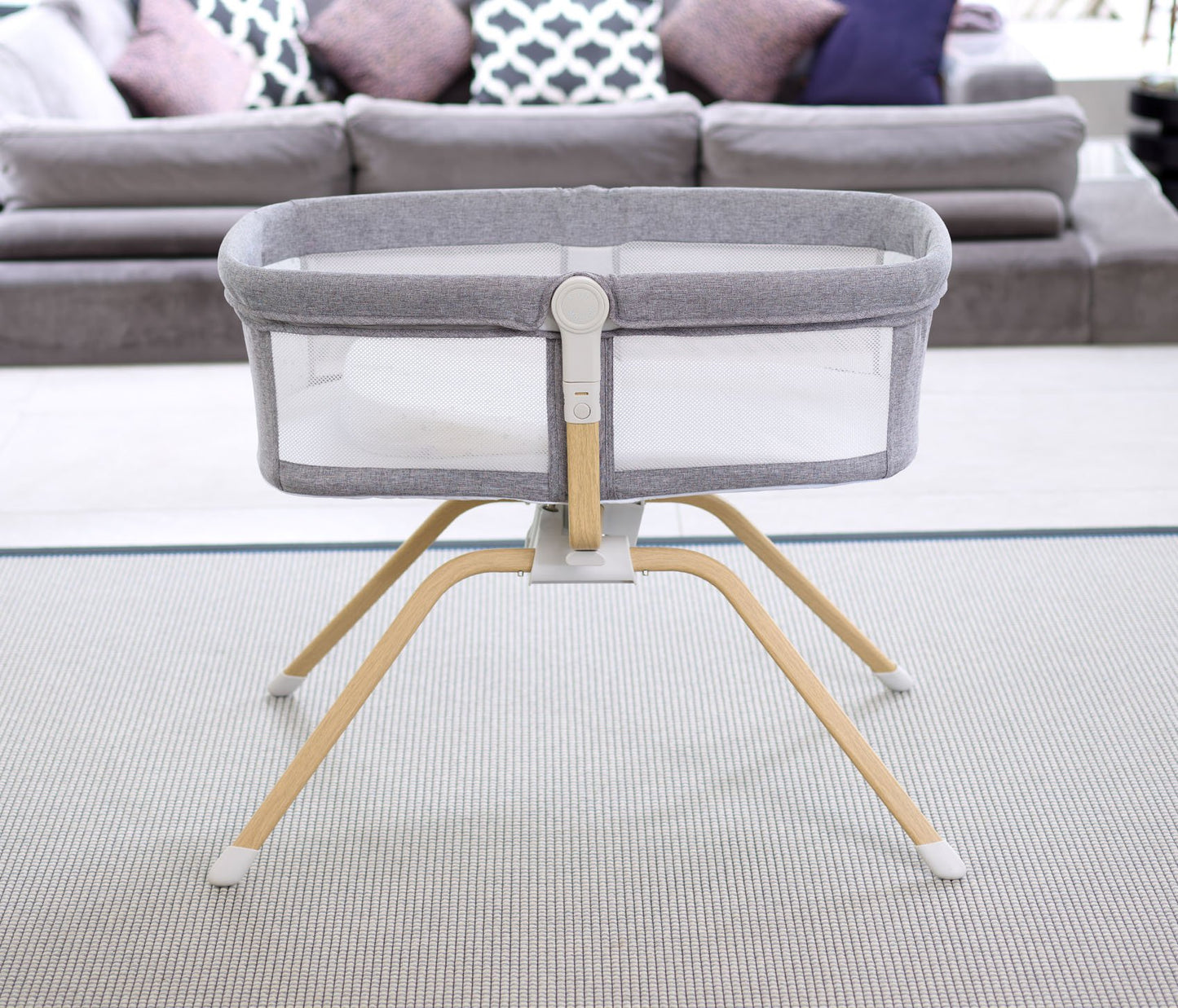 Babymore Air Motion Gliding Crib – Slate