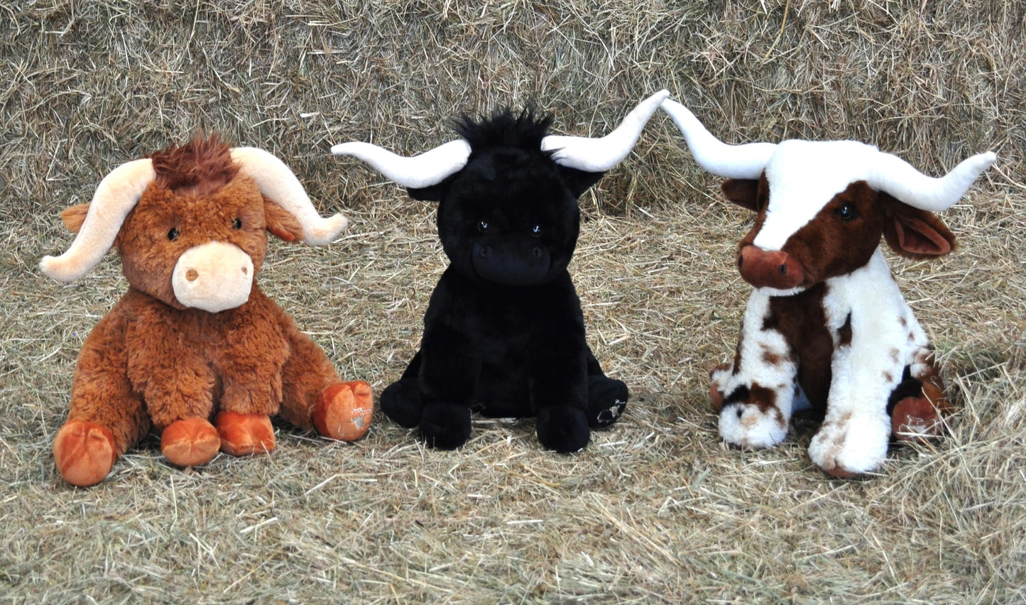 Jomanda Large Longhorn Brown Highland Coo Cow - 30cm