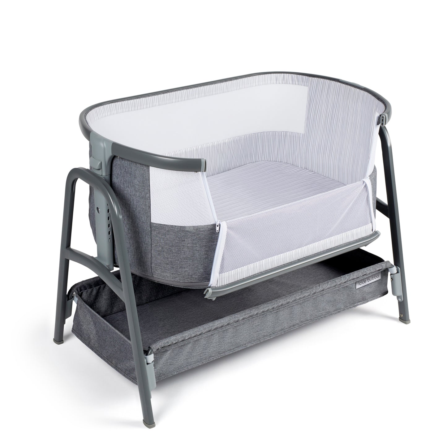 Ickle Bubba Bubba&Me - Bedside Crib - Space Grey