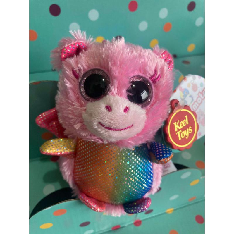 Keel Toys 10cm Mini Motsu Rosa the Dragon Plushie
