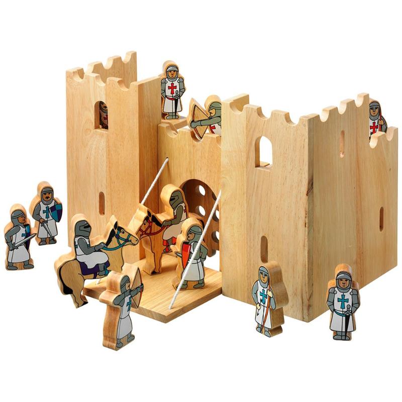 Lanka Kade Wooden Castle Playscene with 12 Knights