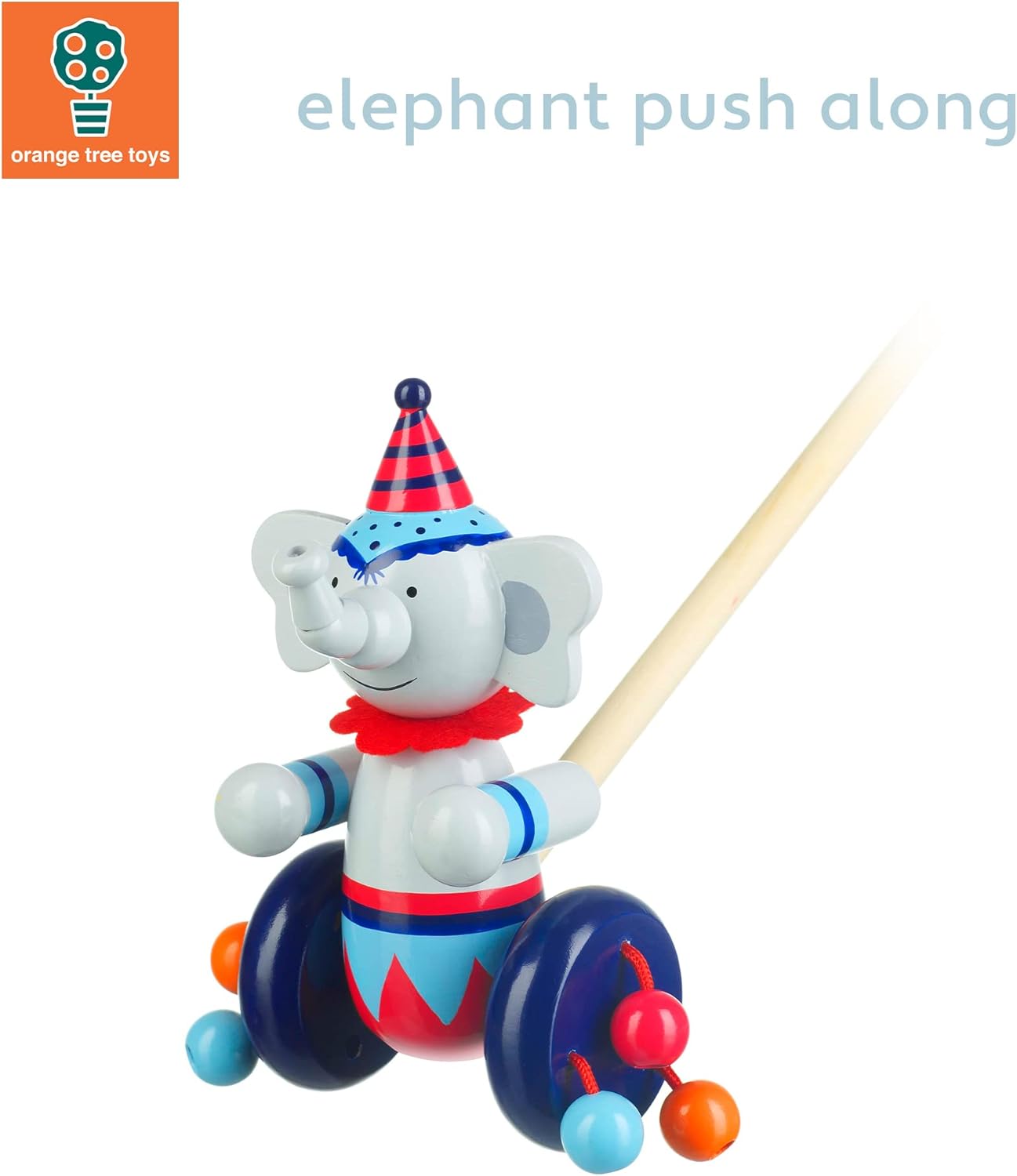 Orange Tree Toys Elephant Push Along