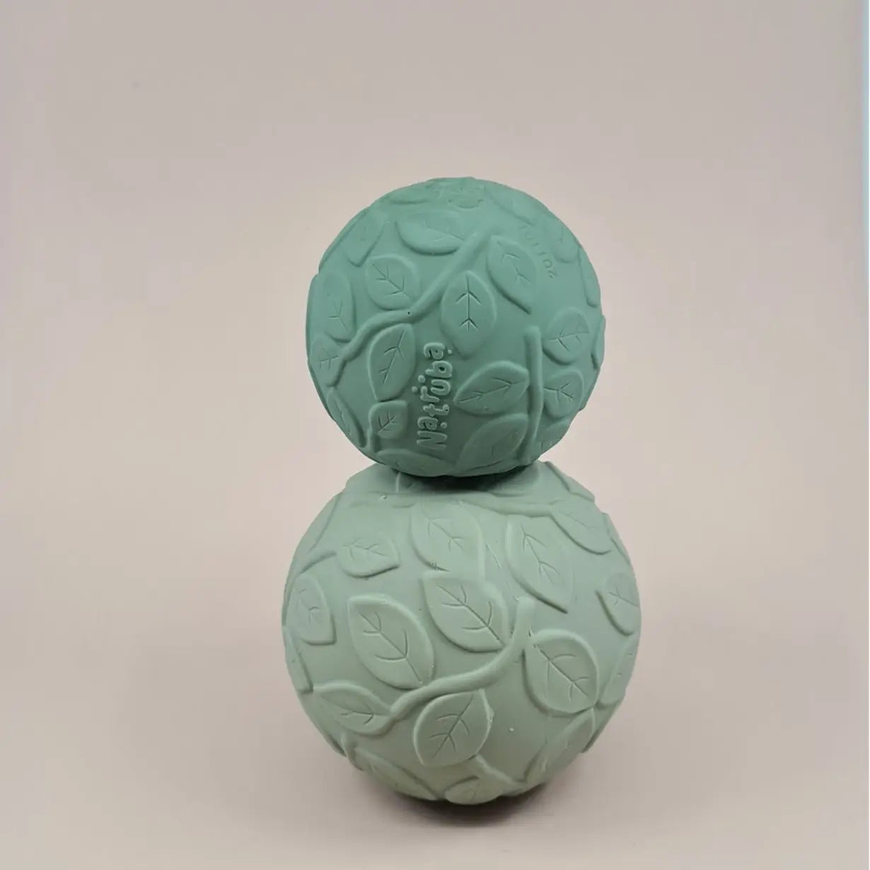 Nibbling Natruba Natural Rubber Sensory Ball Set Leaf - Green