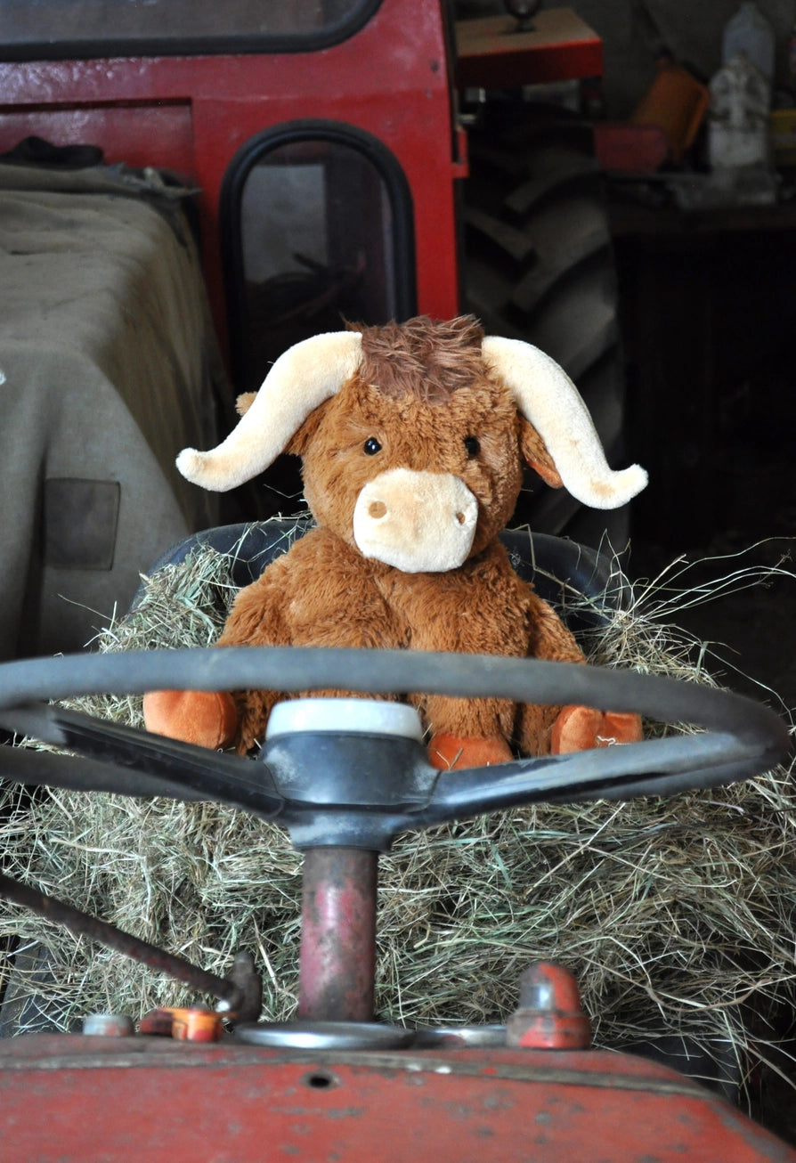 Jomanda Large Longhorn Brown Highland Coo Cow - 30cm