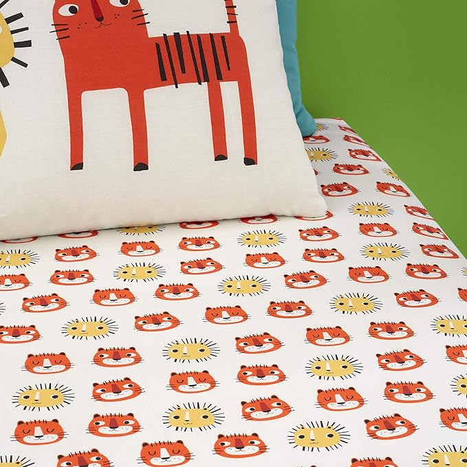 Cosatto Tiger Tropics - 100% Cotton Cot Bed Fitted Sheets Twin Pack