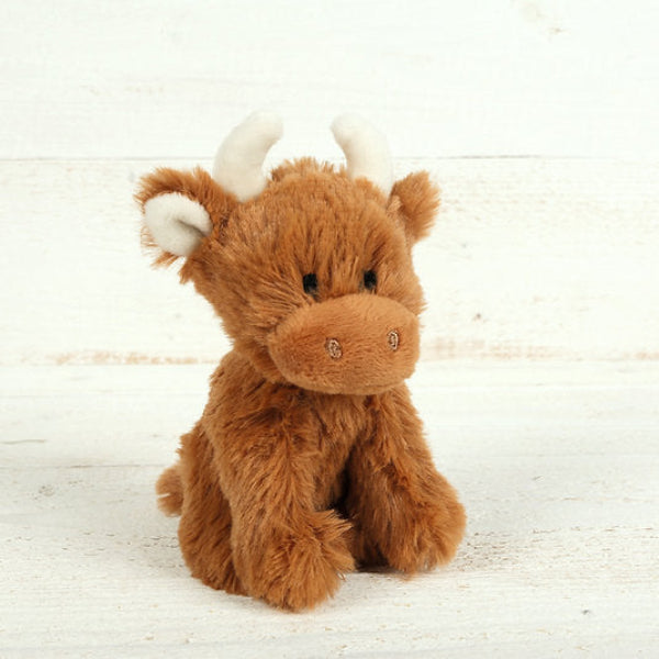 Jomanda Mini Brown Highland Coo Cow With Pop up Box