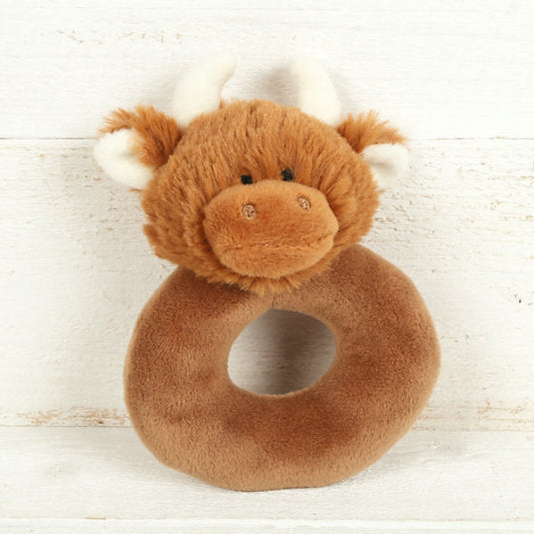 Jomanda Highland Brown Cow Baby Rattle