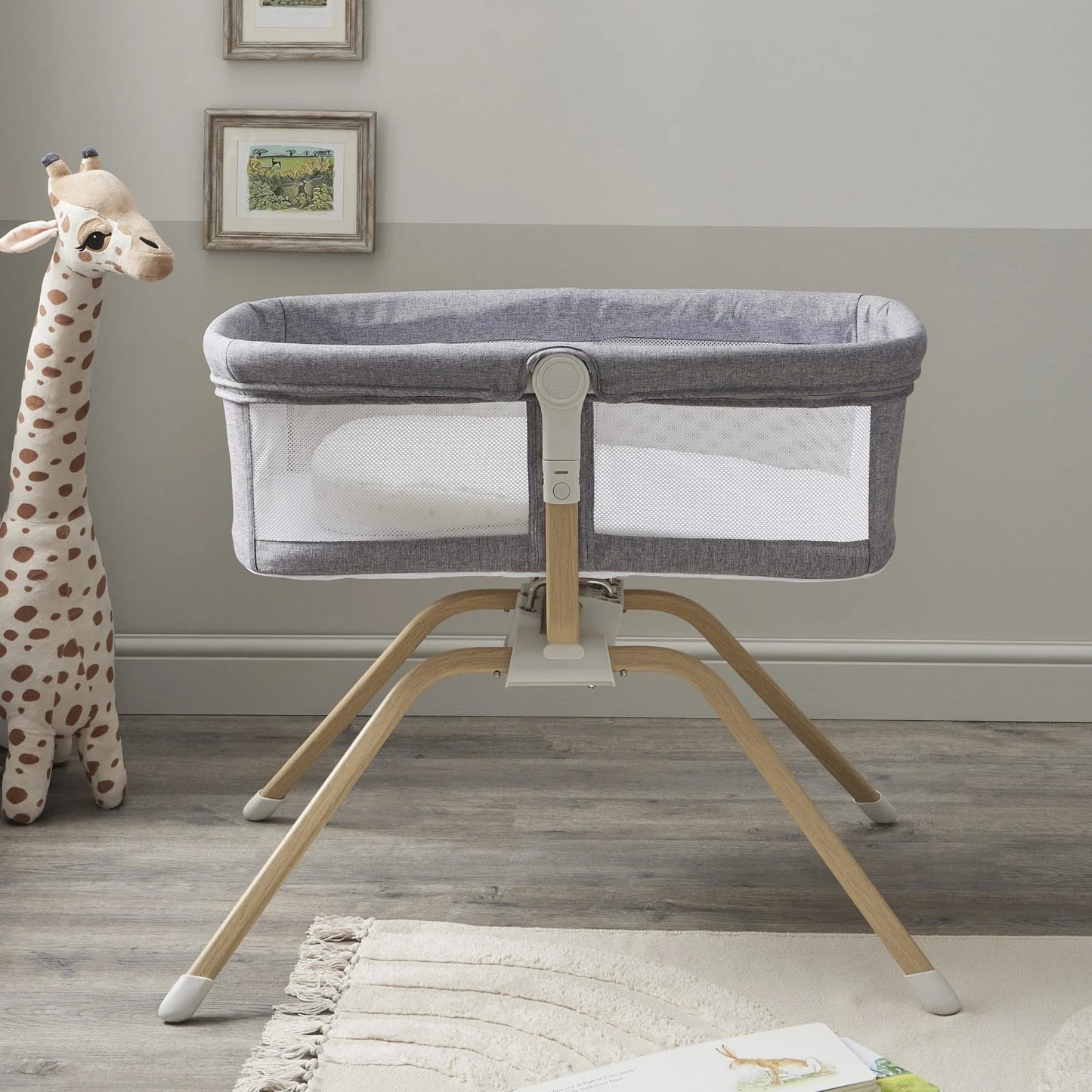Babymore Air Motion Gliding Crib – Slate