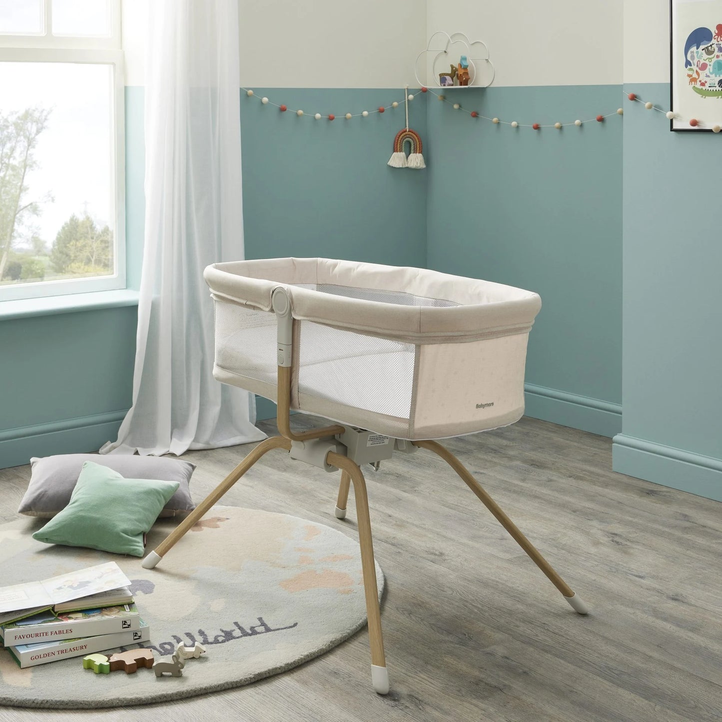 Babymore Air Motion Gliding Crib – Cream