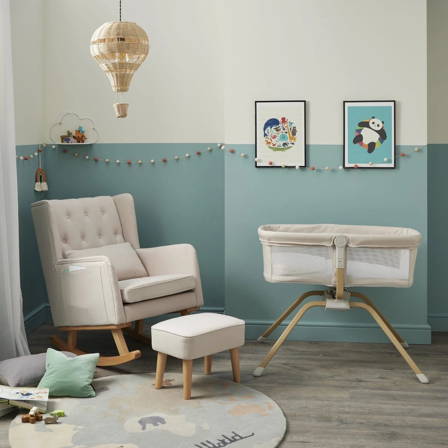 Babymore Air Motion Gliding Crib – Cream