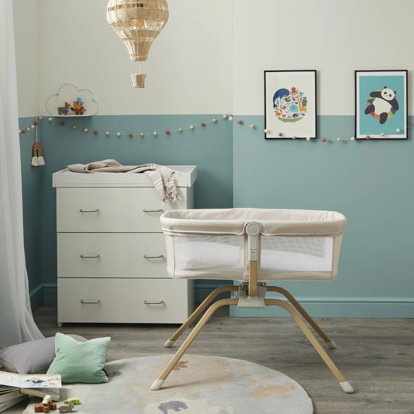 Babymore Air Motion Gliding Crib – Cream