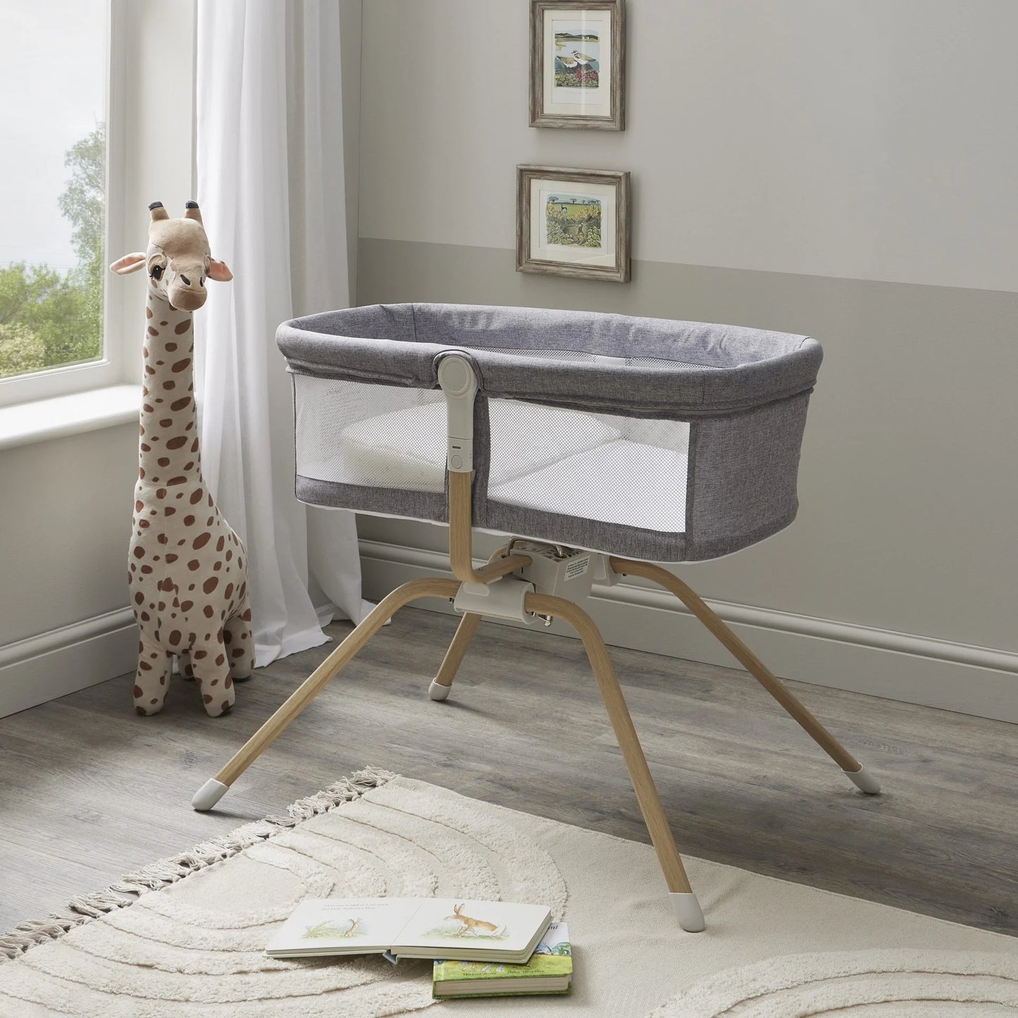 Babymore Air Motion Gliding Crib – Slate