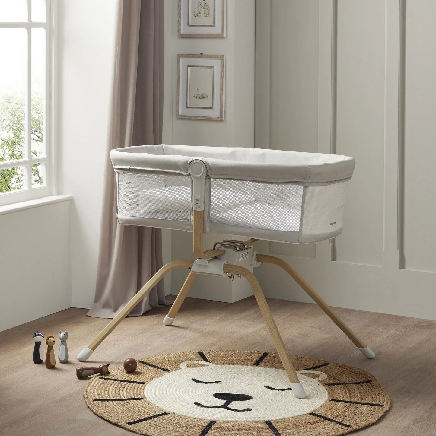 Babymore Air Motion Gliding Crib – Grey