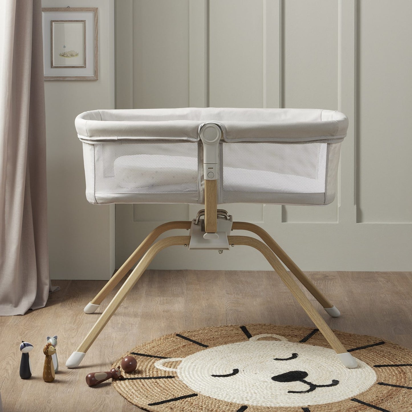 Babymore Air Motion Gliding Crib – Grey