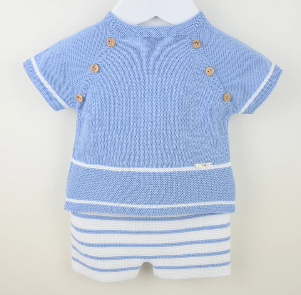 Pex Casper 2 Piece Set Dusky Blue/White