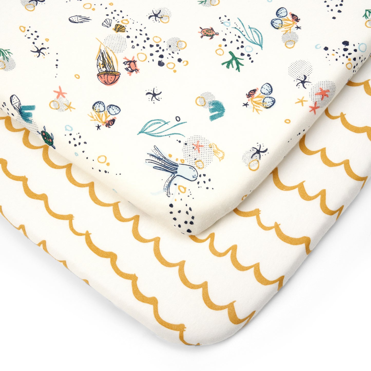 Tutti Bambini Bedside Crib Fitted Sheets 2pk - Our Planet