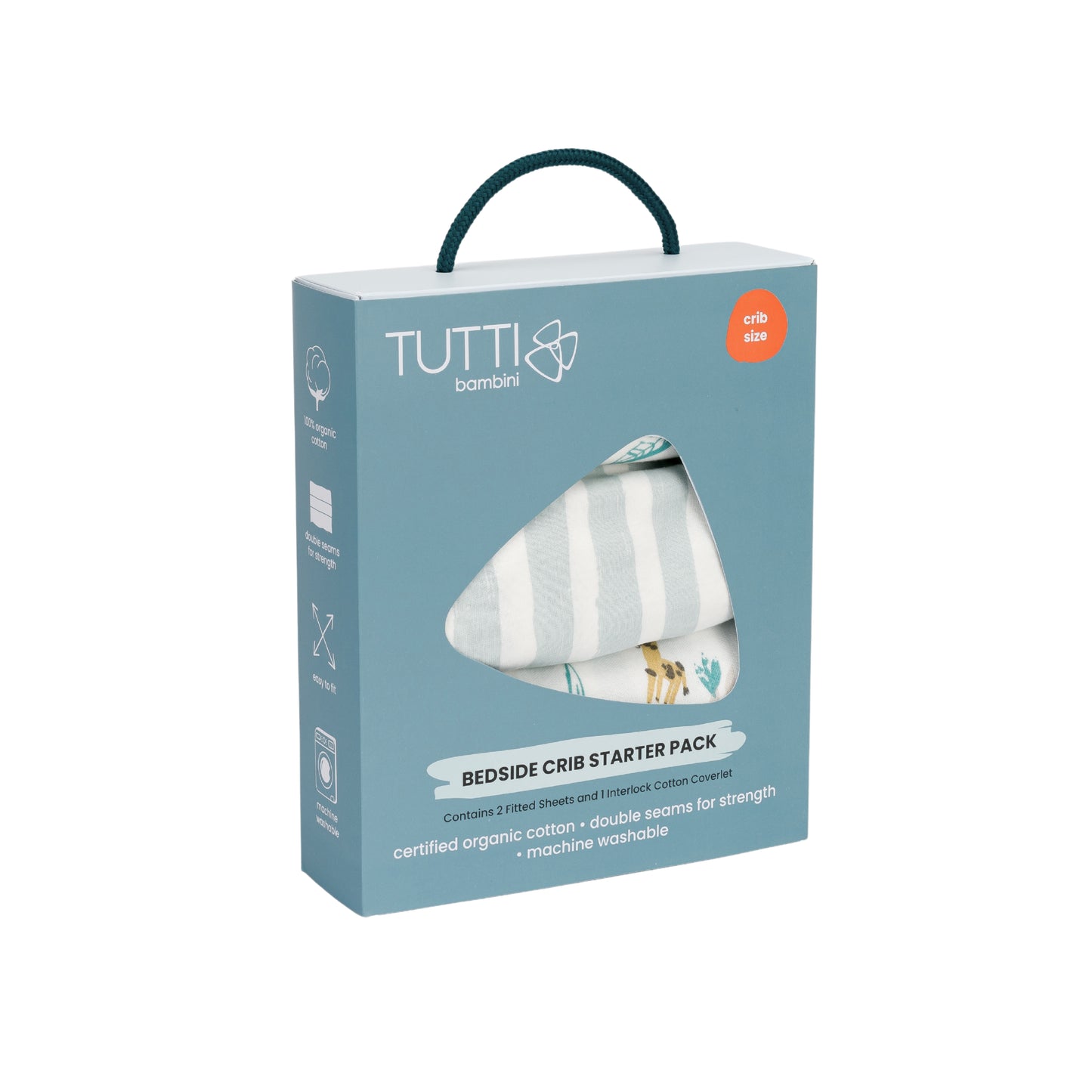 Tutti Bambini Bedside Crib Starter Pack - Run Wild