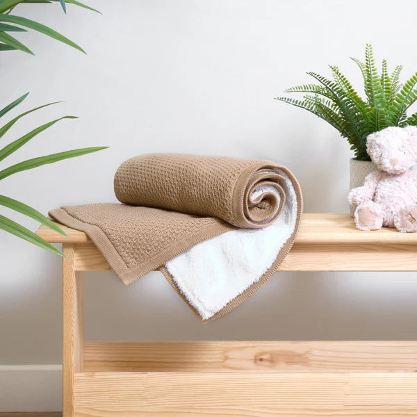 Clair-de-lune Organic Knit Sherpa Blanket 2 Colours