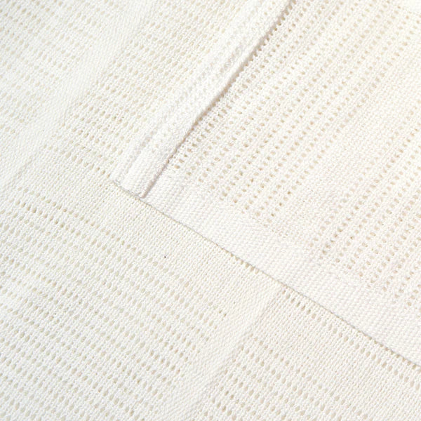 Clair-de-lune Soft Cotton Cellular Pram Blanket 3 Colours