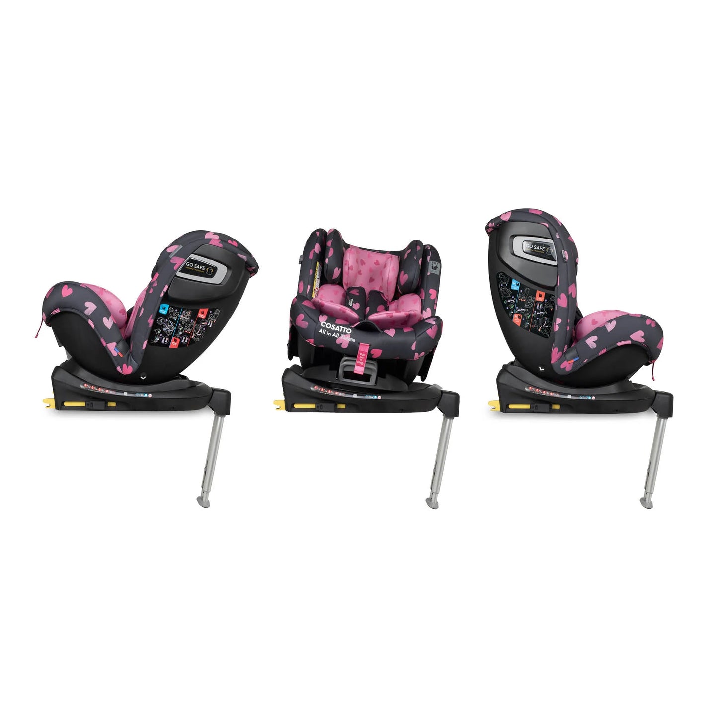 Cosatto All in All 360 Rotate Car Seat Charcoal Lighthearted