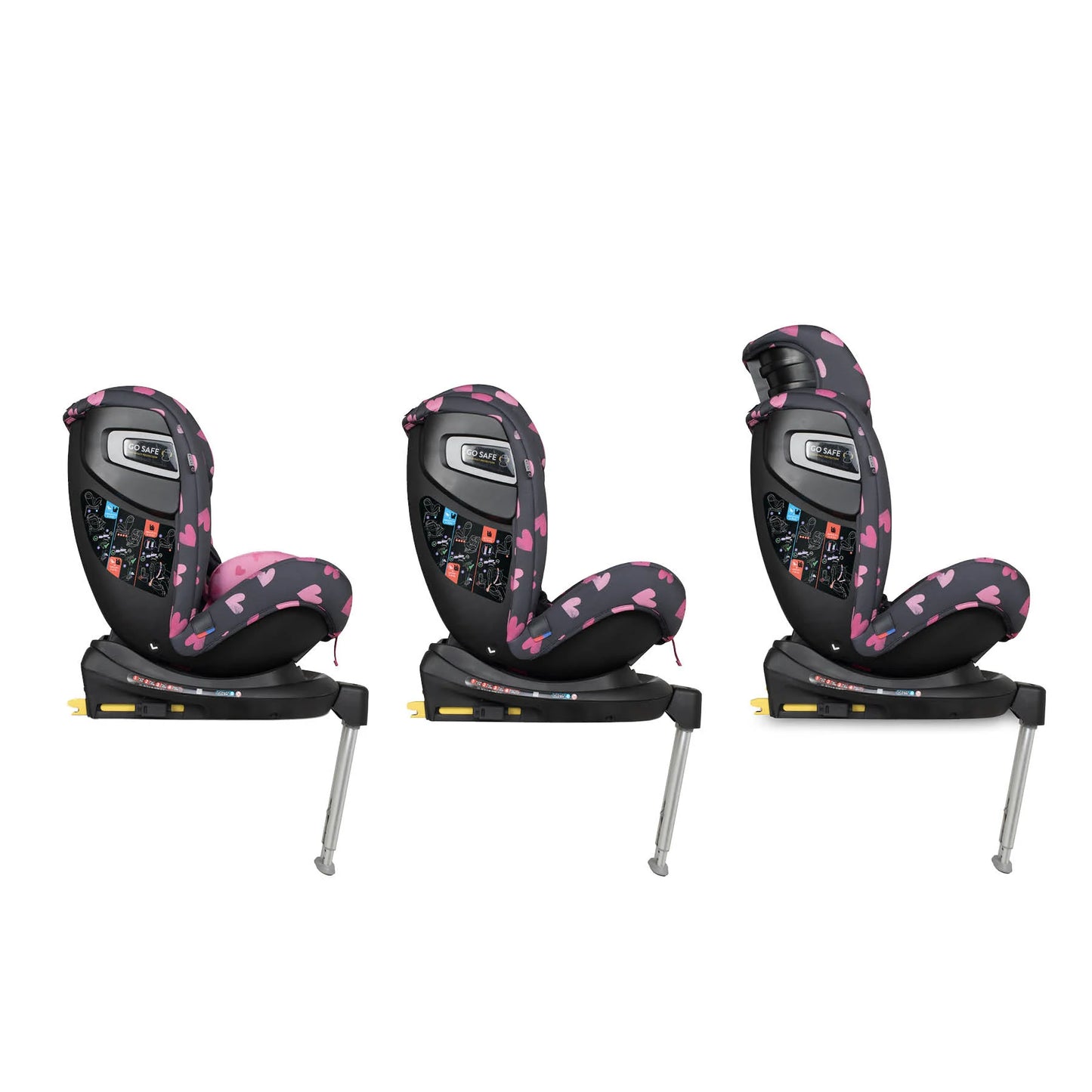 Cosatto All in All 360 Rotate Car Seat Charcoal Lighthearted
