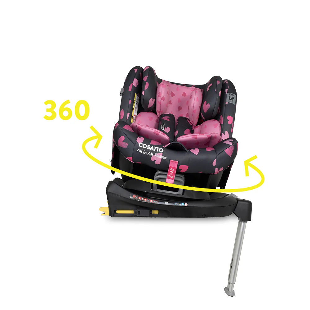 Cosatto All in All 360 Rotate Car Seat Charcoal Lighthearted