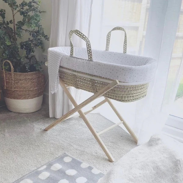 Clair-de-lune Essentials Star Moses Basket Bundle