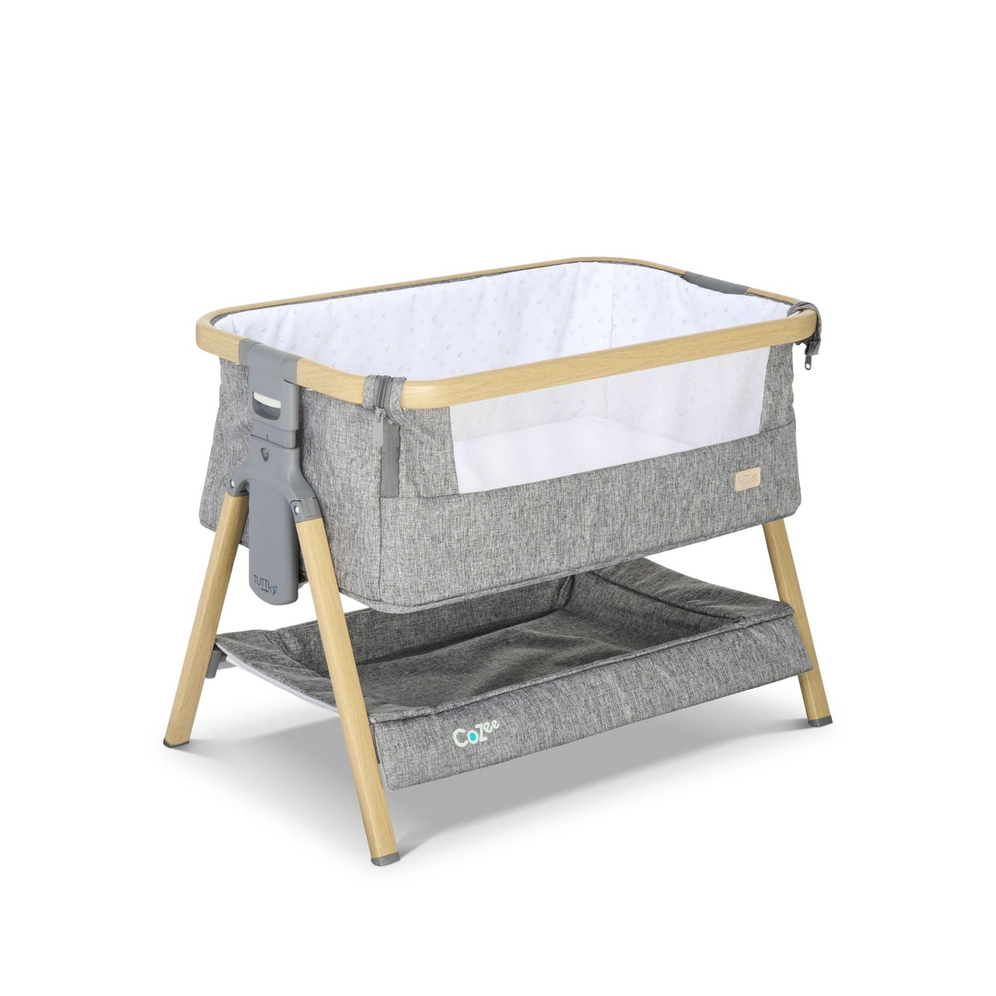 Tutti Bambini CoZee Luxe Mini Me Crib - Oak & Charcoal