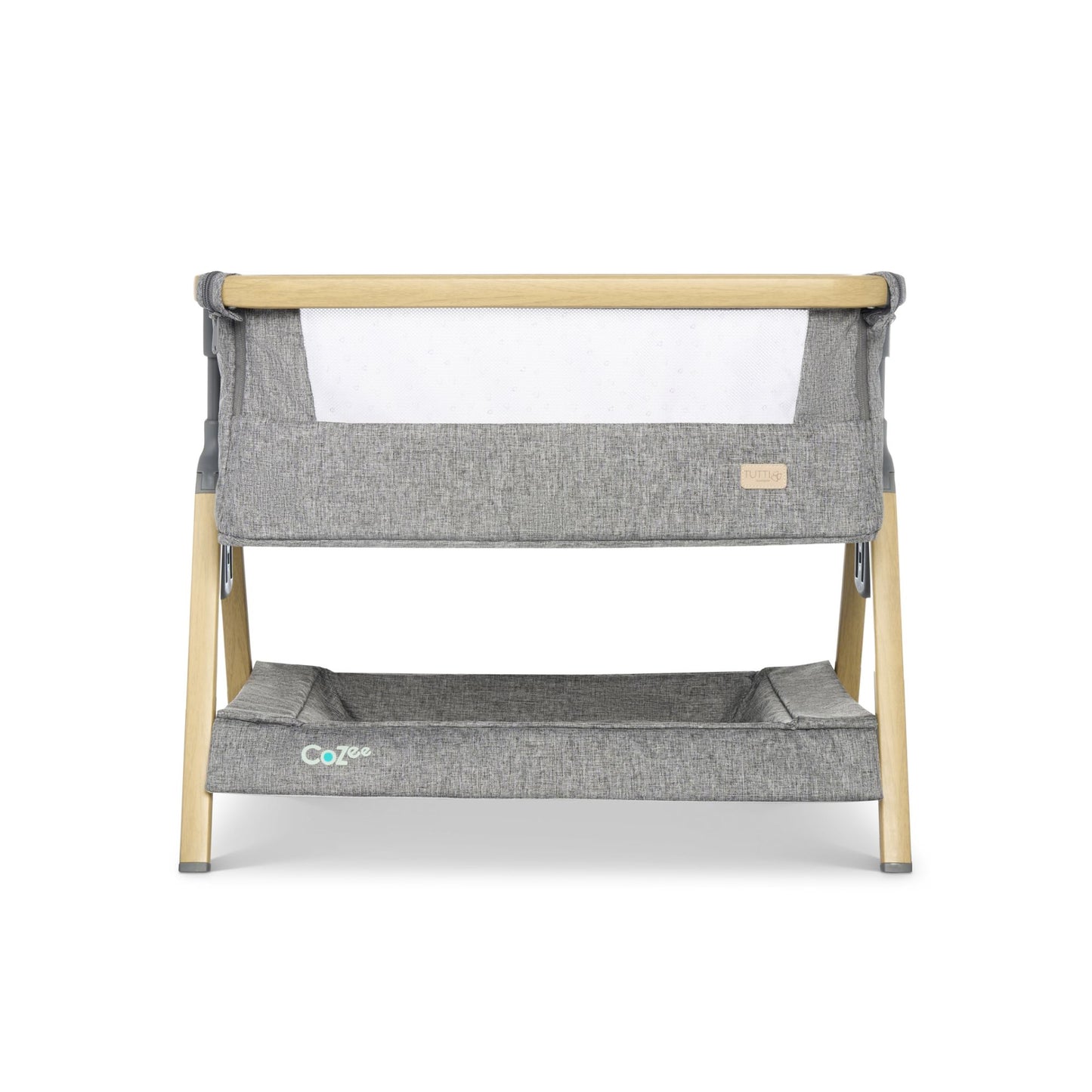 Tutti Bambini CoZee Luxe Mini Me Crib - Oak & Charcoal