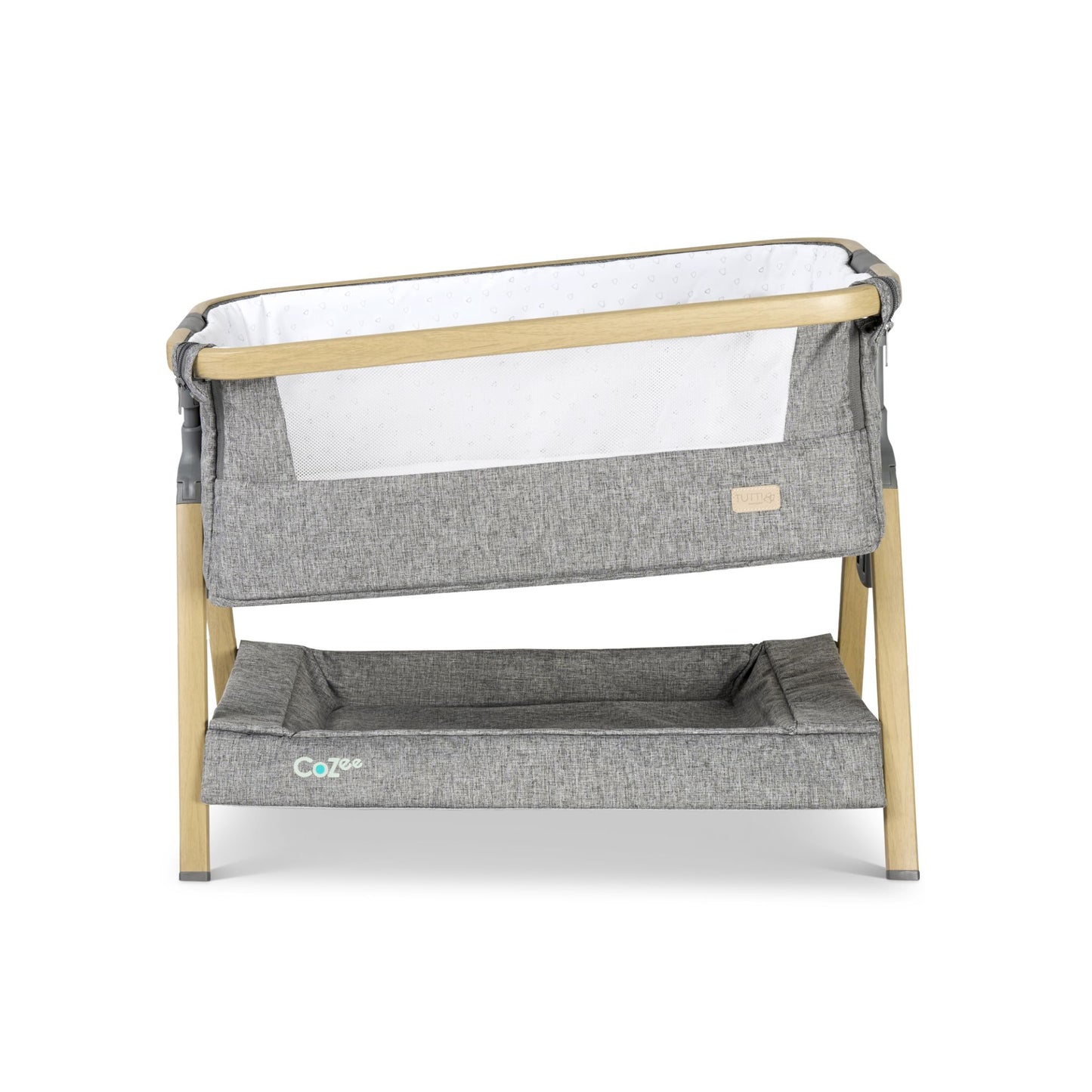 Tutti Bambini CoZee Luxe Mini Me Crib - Oak & Charcoal