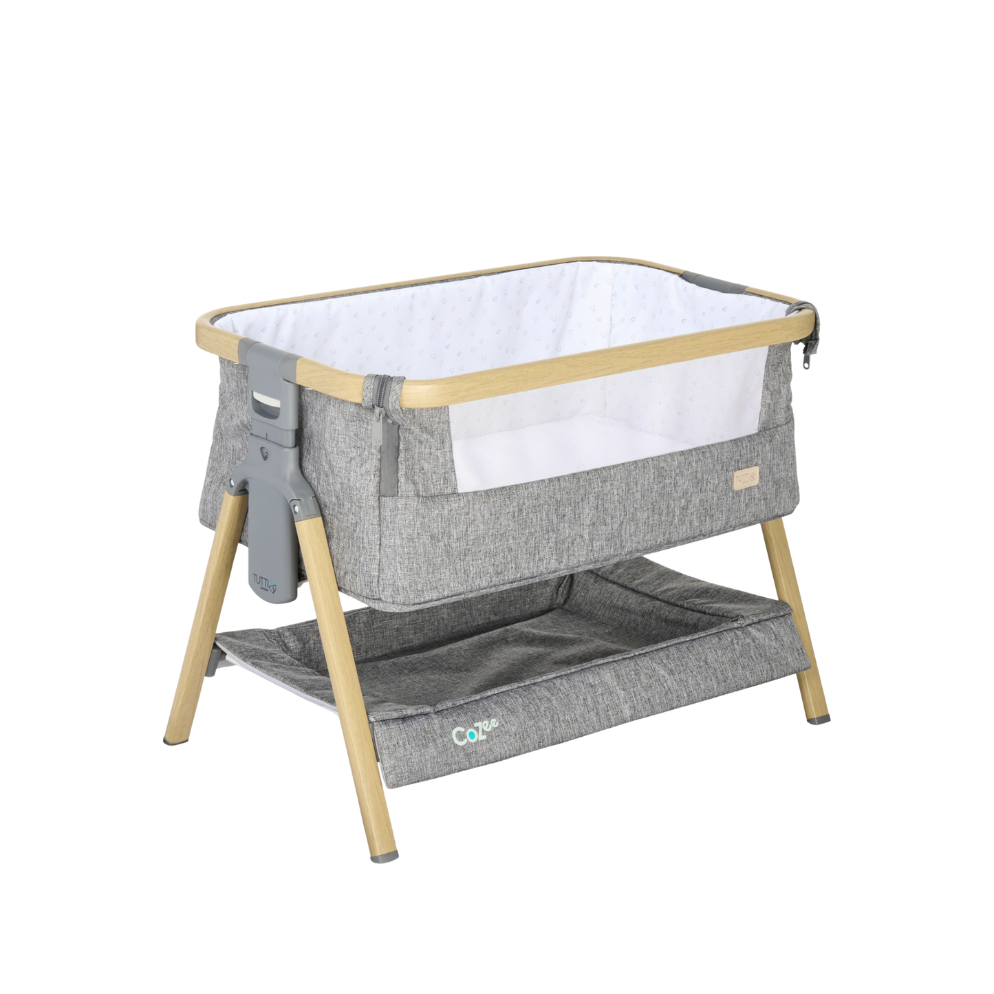 Tutti Bambini CoZee Luxe Mini Me Crib - Oak & Charcoal