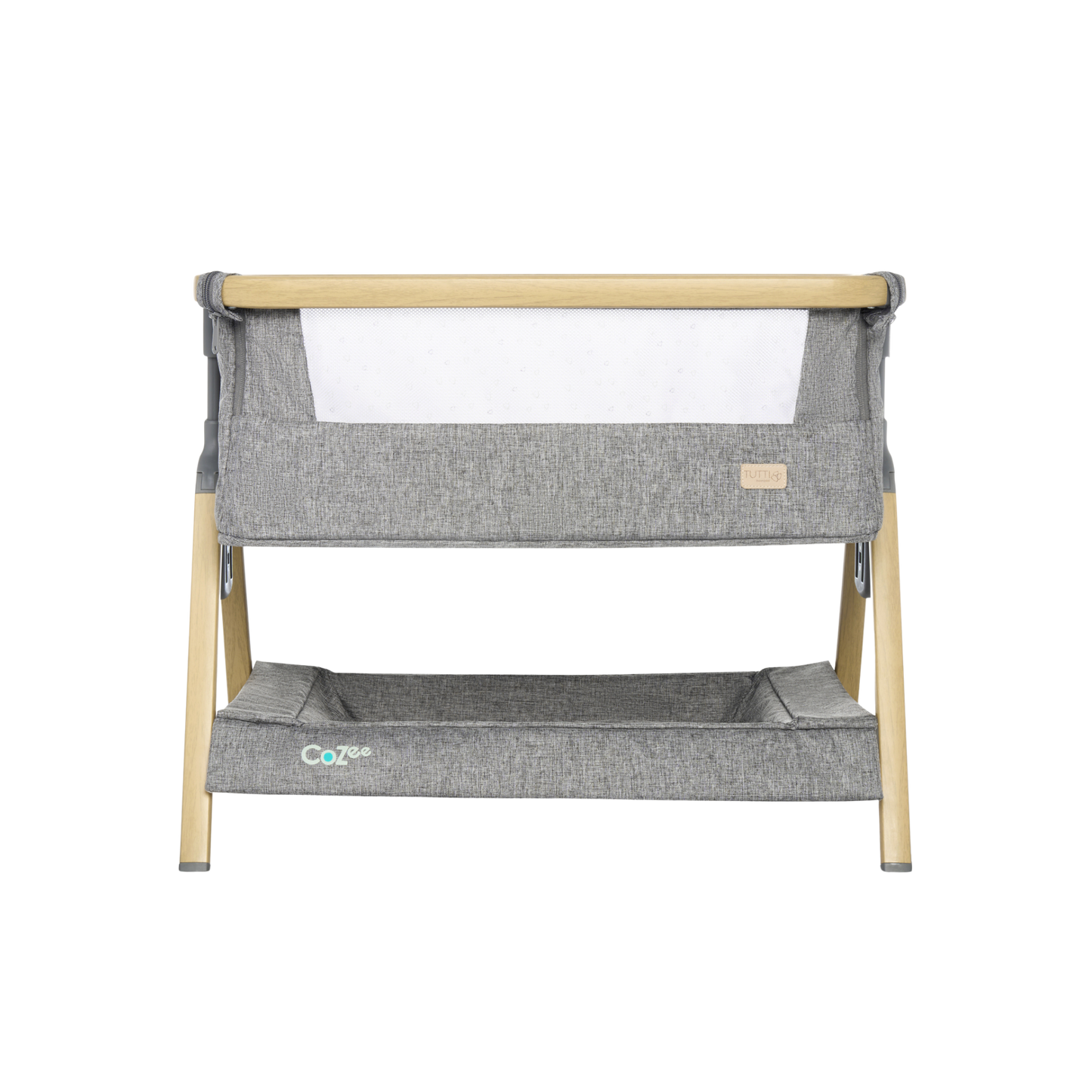 Tutti Bambini CoZee Luxe Mini Me Crib - Oak & Charcoal