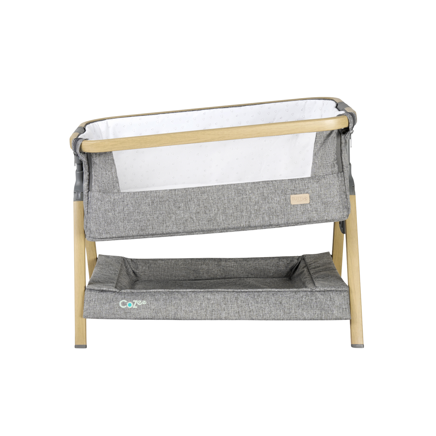 Tutti Bambini CoZee Luxe Mini Me Crib - Oak & Charcoal