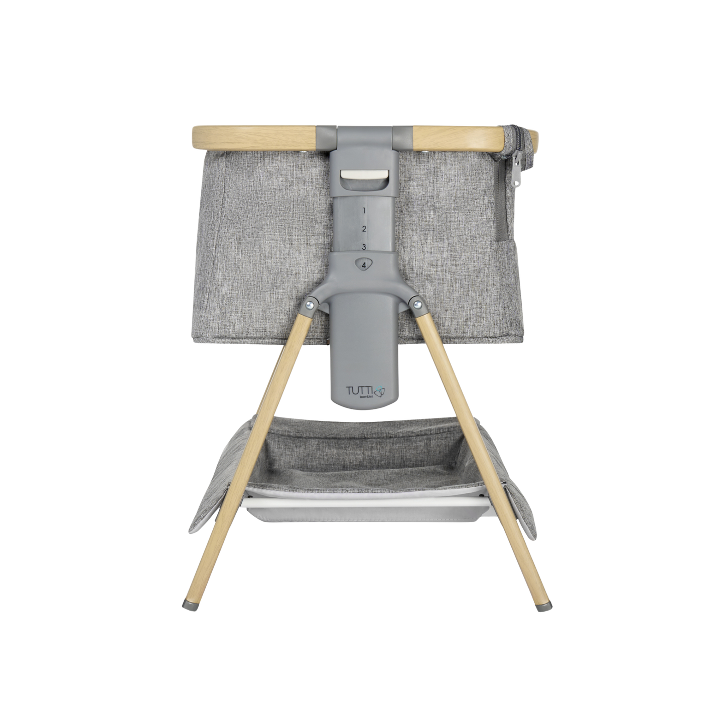 Tutti Bambini CoZee Luxe Mini Me Crib - Oak & Charcoal