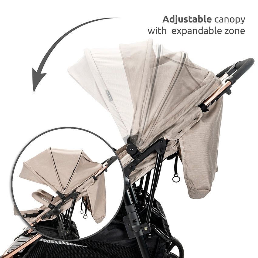 Lorelli Duo Twin Stroller - Cool Grey