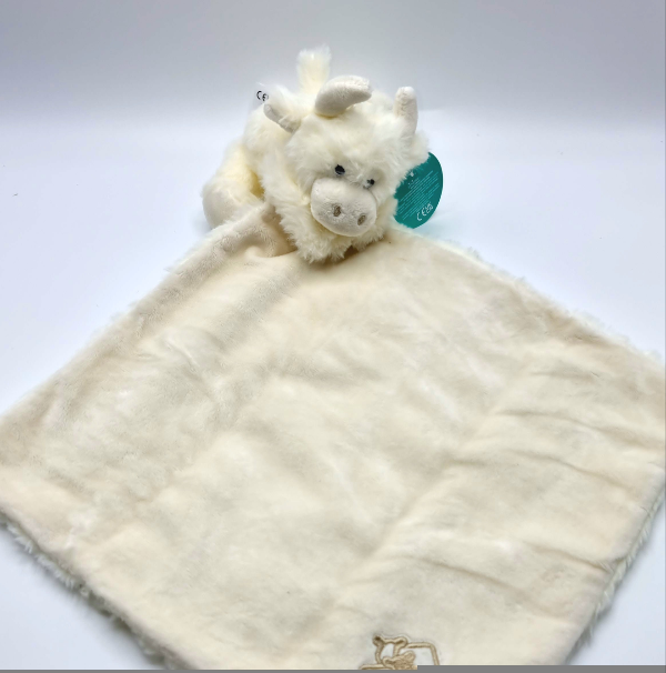 Jomanda Cream Highland Coo Cow Baby Toy Soother Comforter