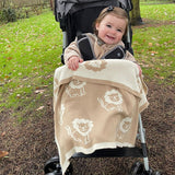 Clair-de-lune Reversible Lion Knitted Blanket