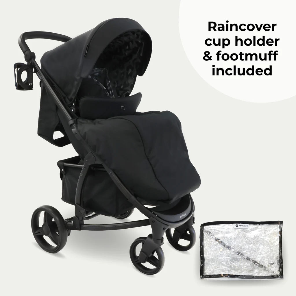 My Babiie MB200i 3-in-1 Travel System with i-Size Car Seat - Black Leopard