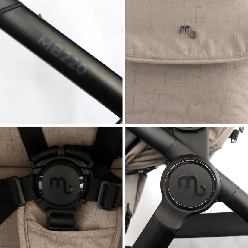 My Babiie MB220 3-in-1 Travel System with Base - Mink