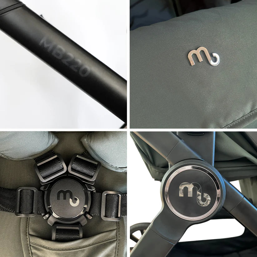My Babiie MB220 3-in-1 Travel System with Base - Forest Green
